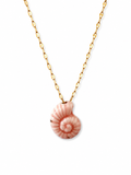 Pink Muschel Edelstahlkette