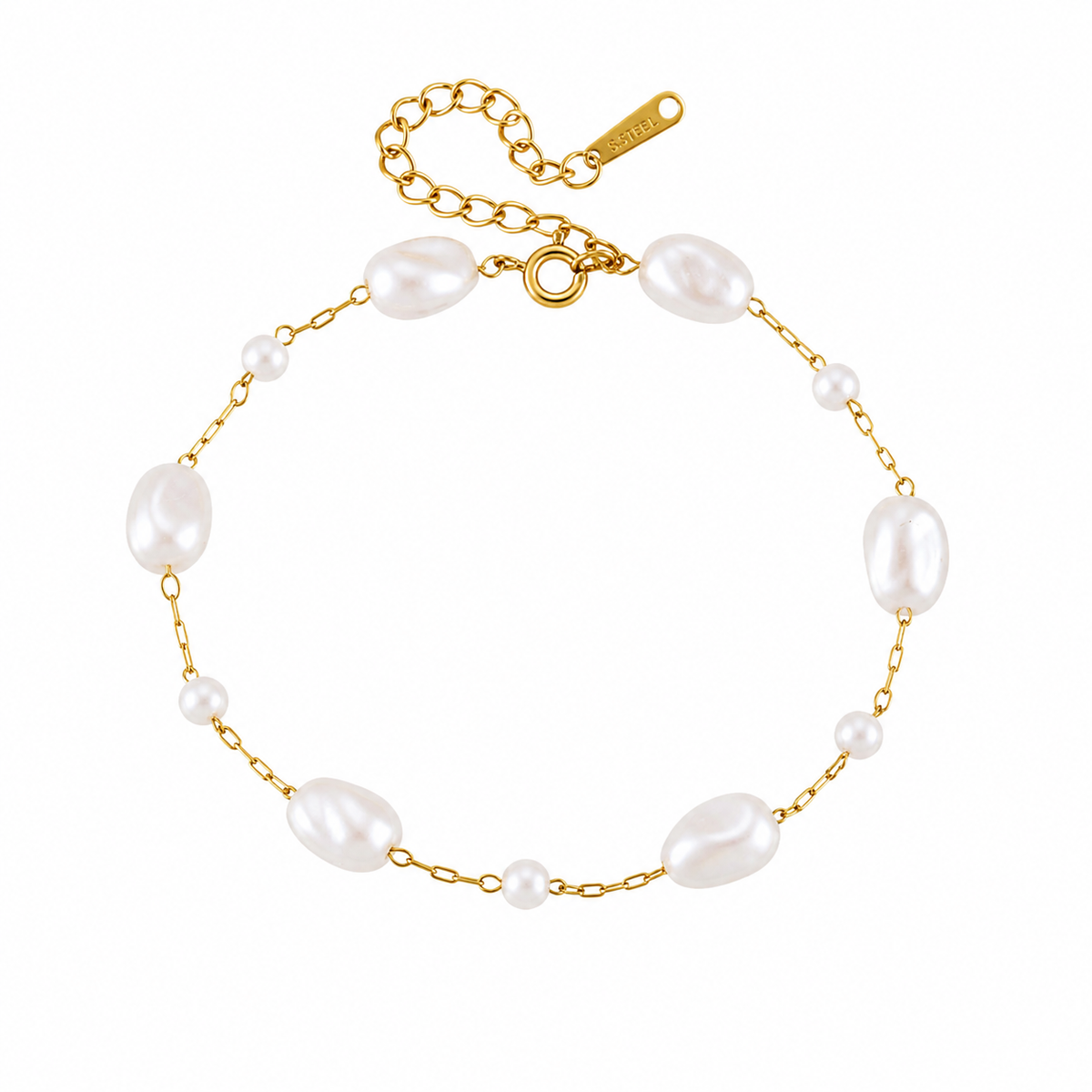 Elegantes Perlenarmband mit Süßwasserperlen