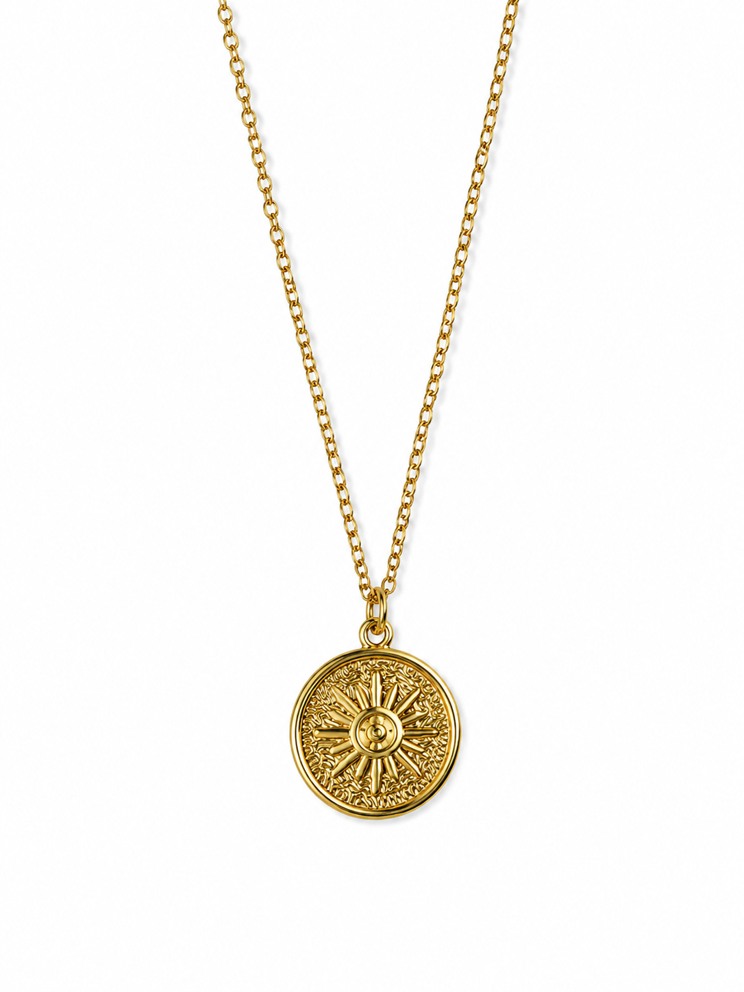 Edelstahlkette mit filigraner Sonne