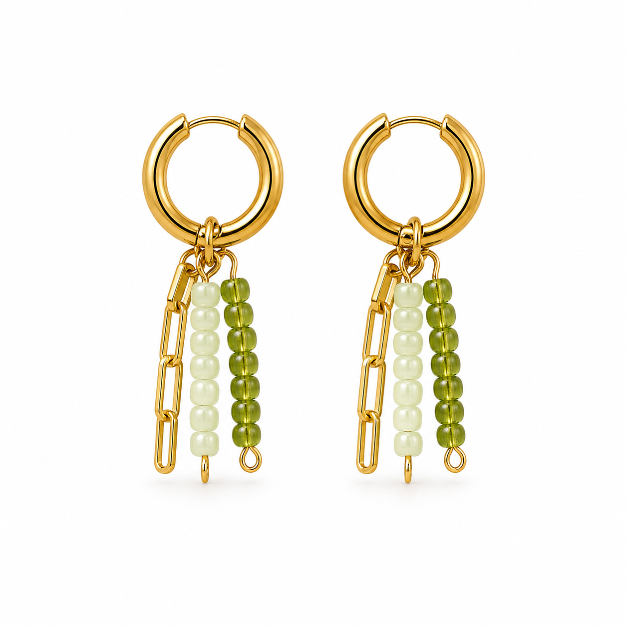 Matcha Light – Edelstahl Ohrringe