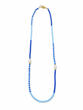 Perlenkette Blau
