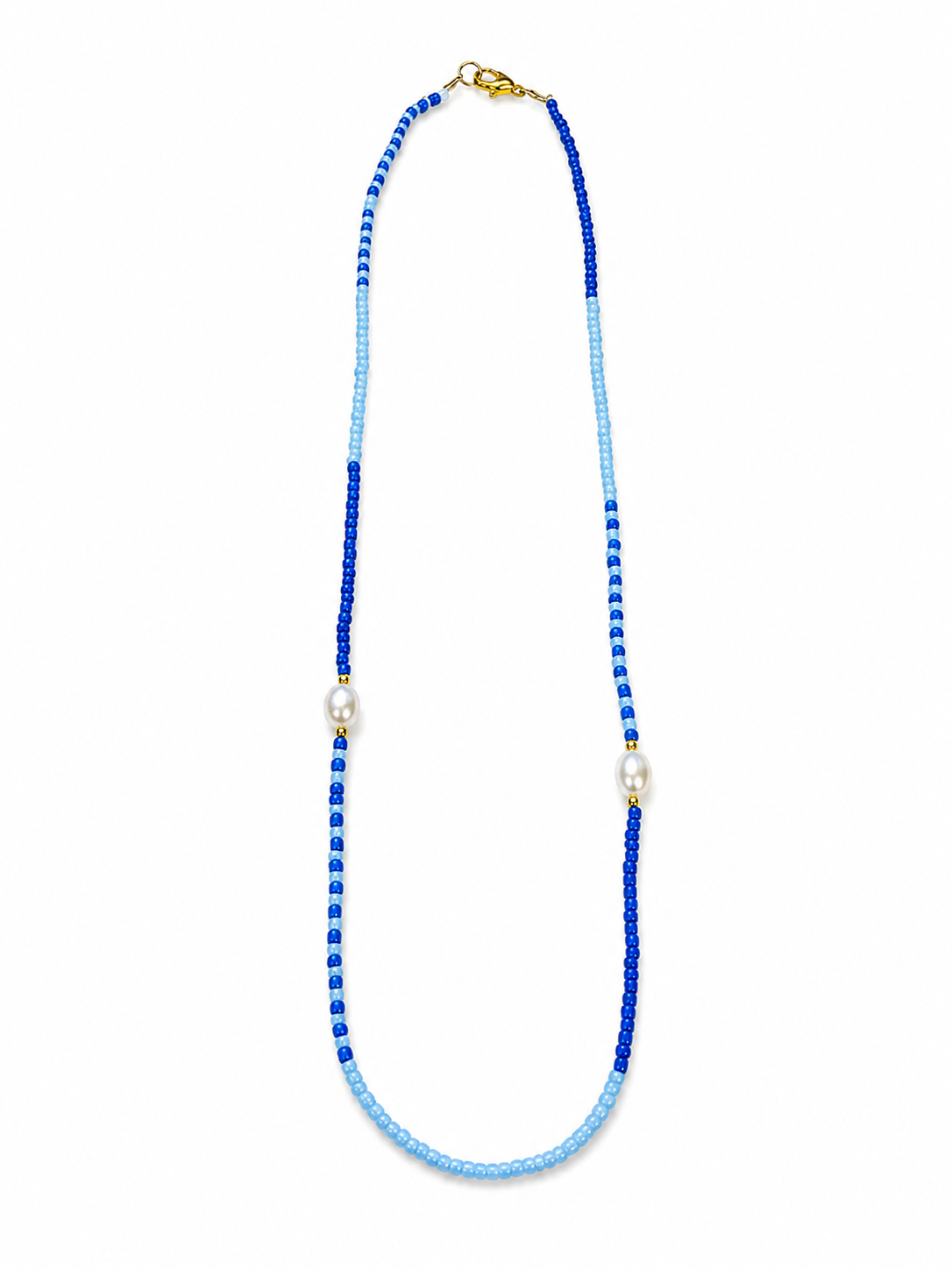 Perlenkette Blau