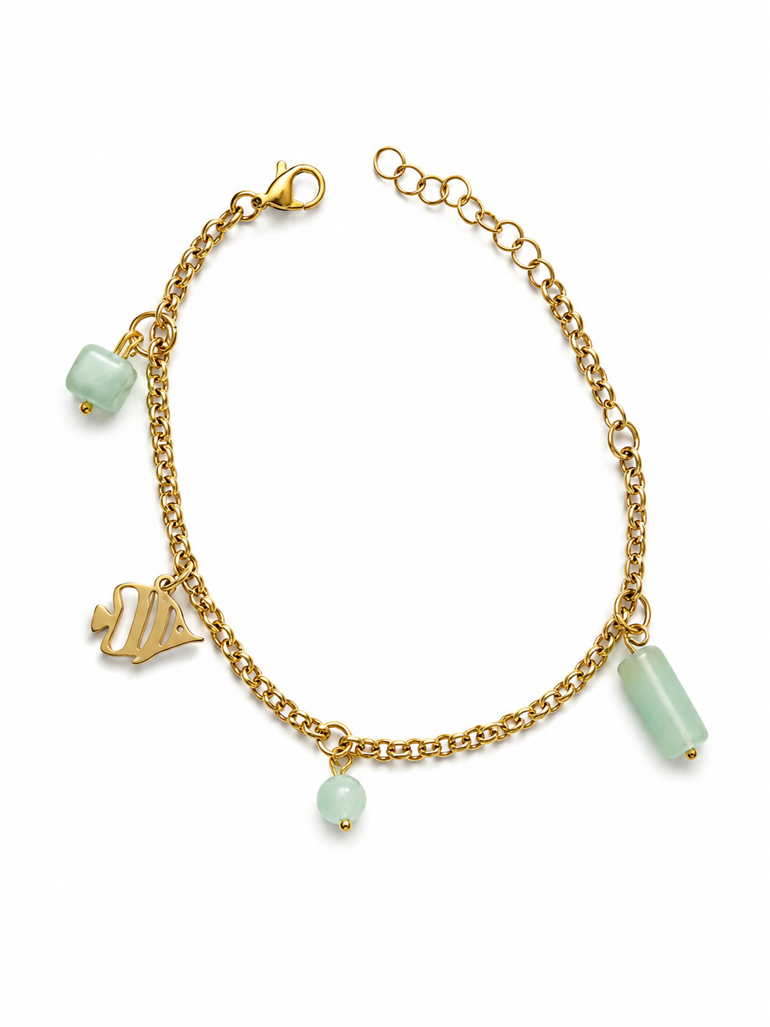 Edelstahl Armband mit Anhängern Ocean