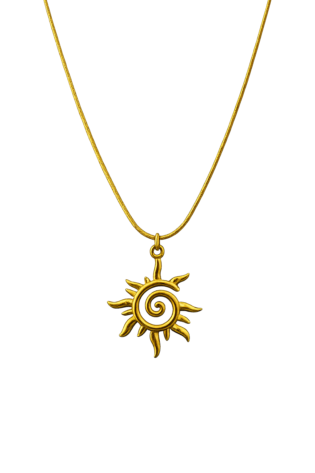 Golden Spiral Sun- Edelstahl Kette