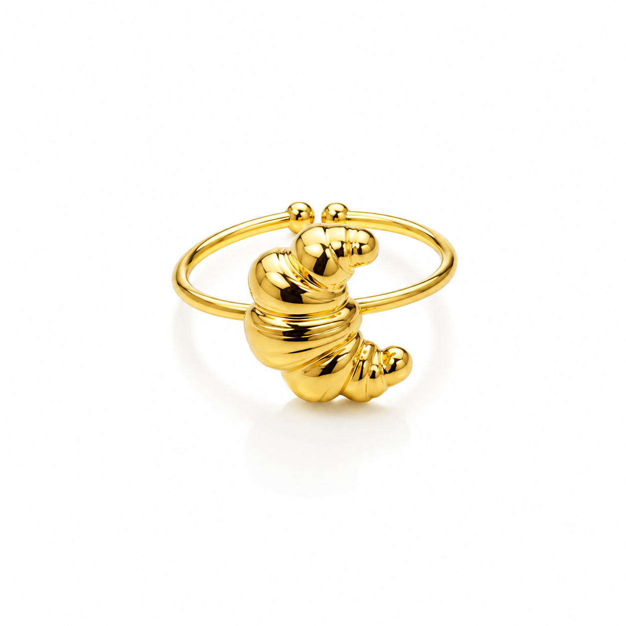Croissant Ring Edelstahl