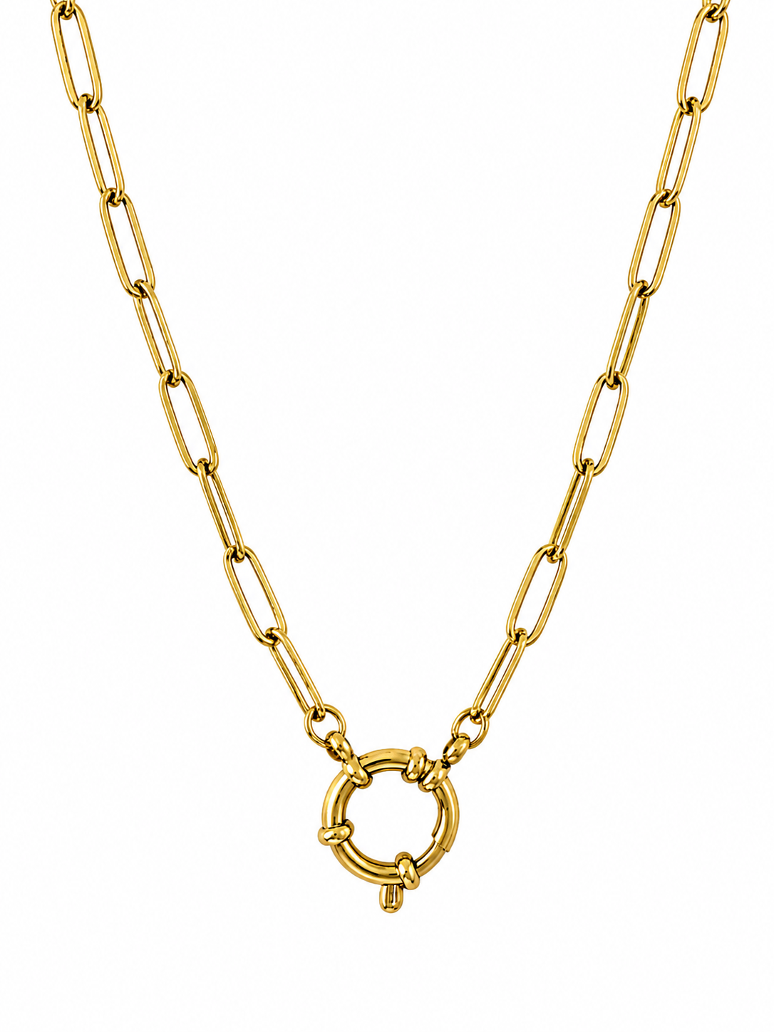 Glieder Charm Edelstahlhalskette
