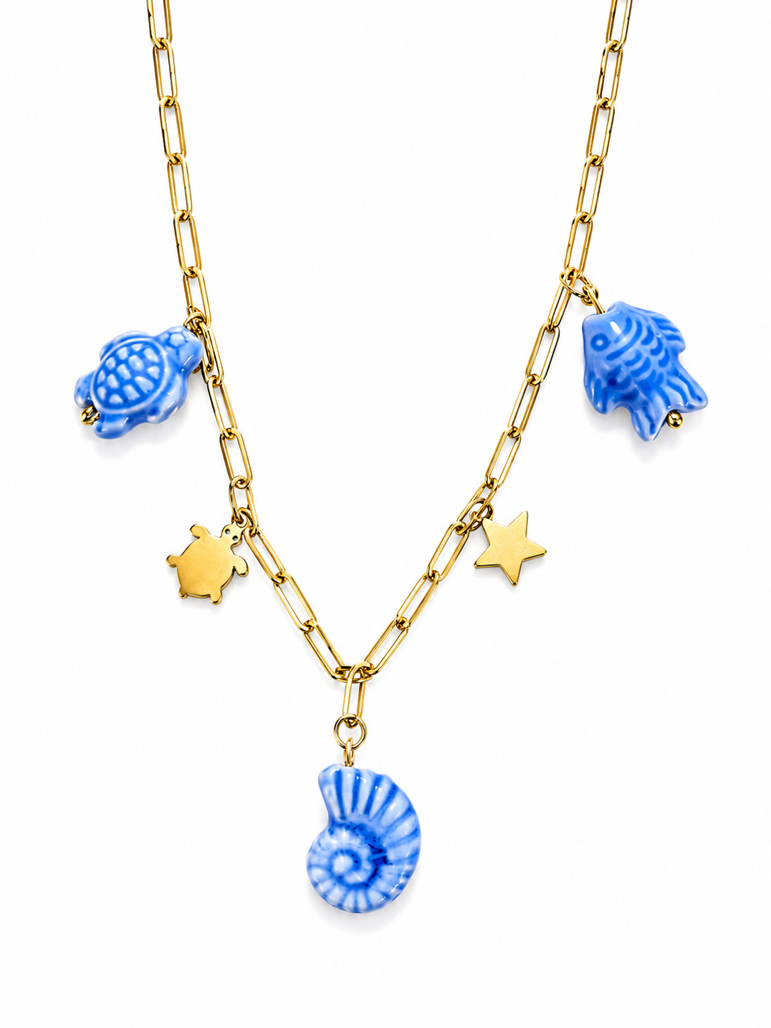 Ocean Blue Edelstahlkette