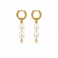 Pearl Minimal – Edelstahl Ohrringe