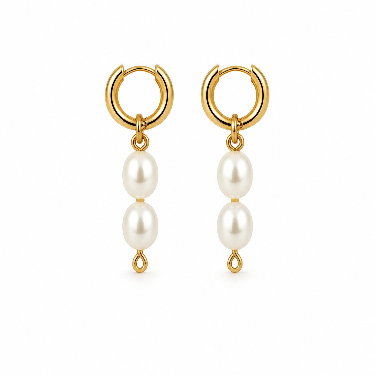 Pearl Minimal – Edelstahl Ohrringe