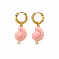 Pink Shell Glow – Edelstahl Ohrringe