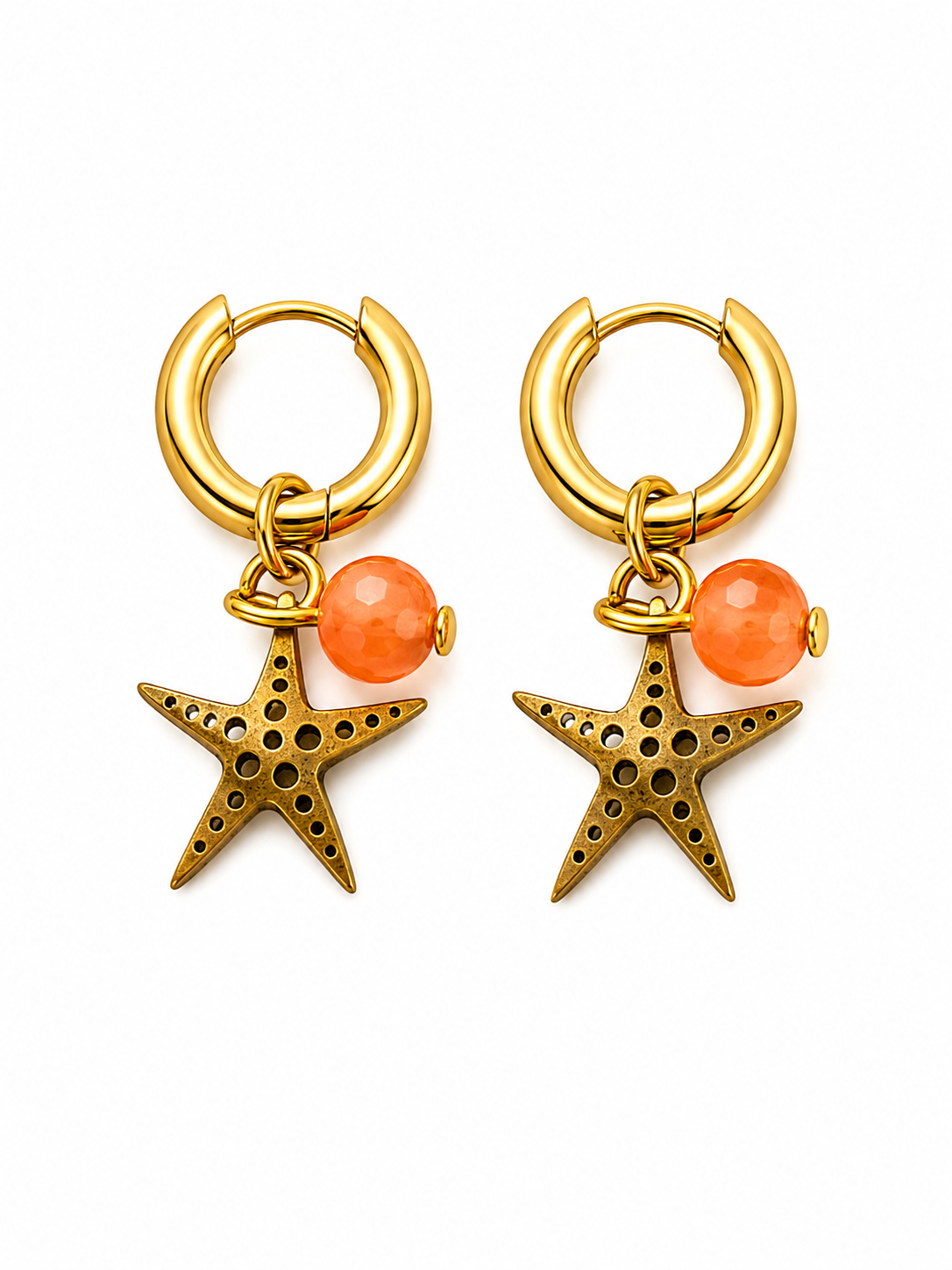 Ohrringe little Seastar orange