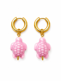 Pink Sea Turtle – Edelstahl Ohrringe