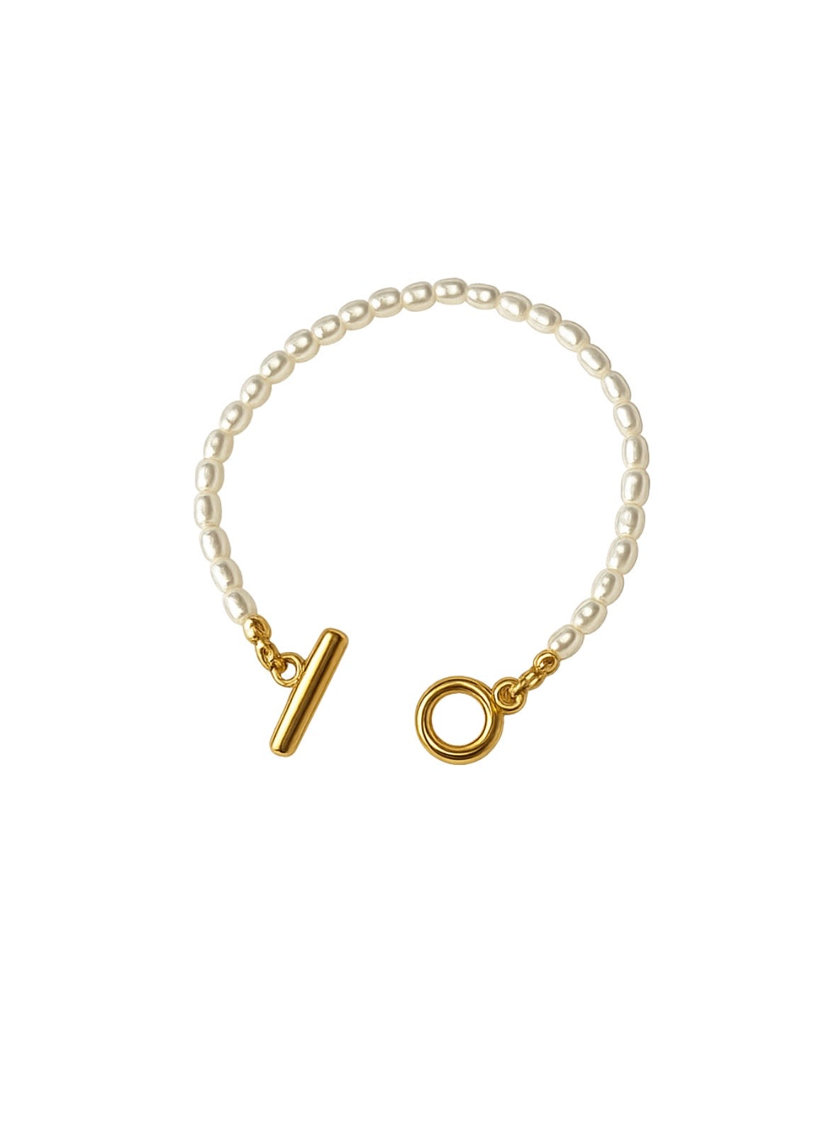 Perlenarmband mit Edelstahlverschluss