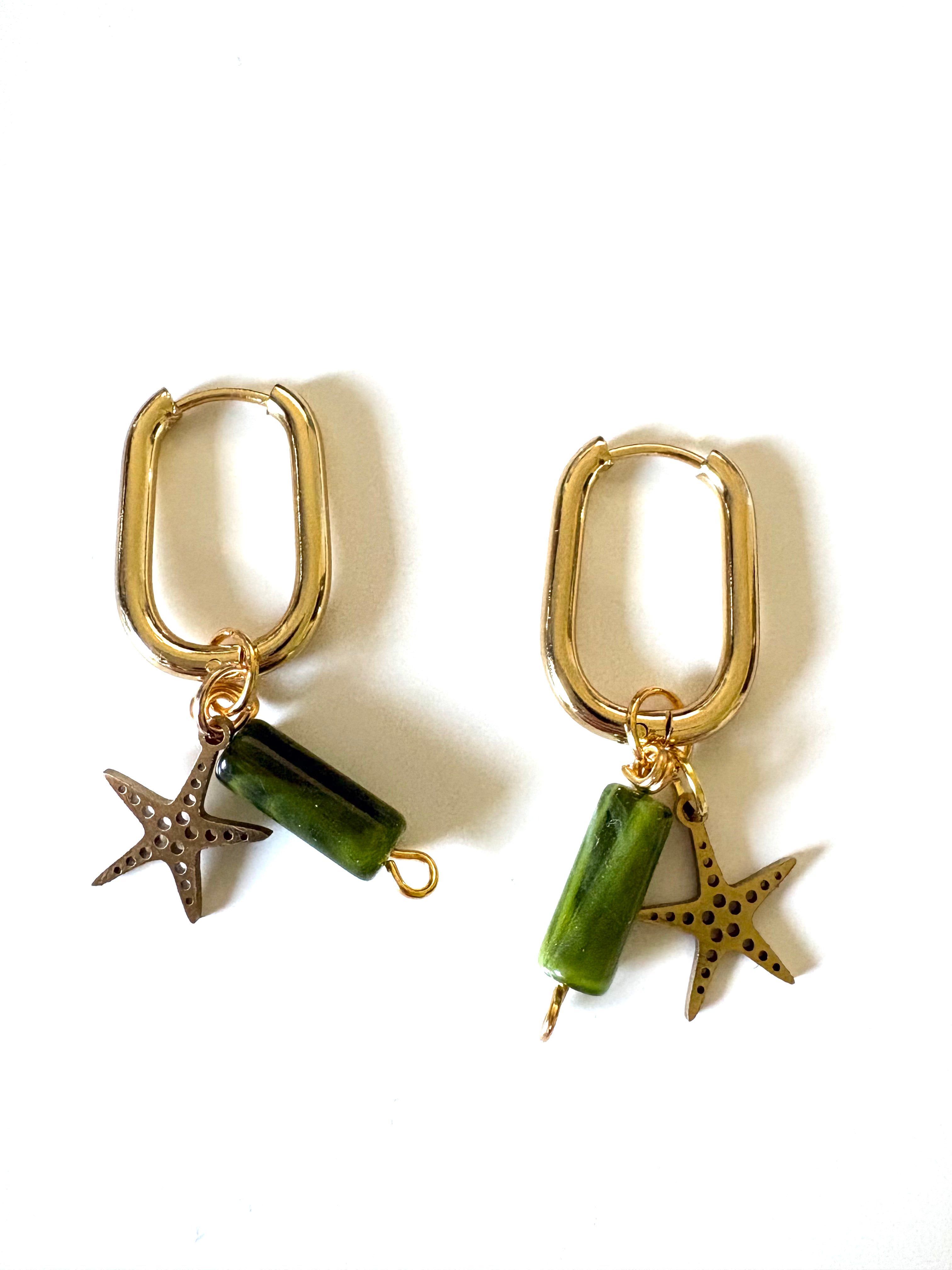 Matcha Star – Edelstahl Ohrringe