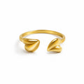 Golden Heartline Ring – Edelstahl Ring